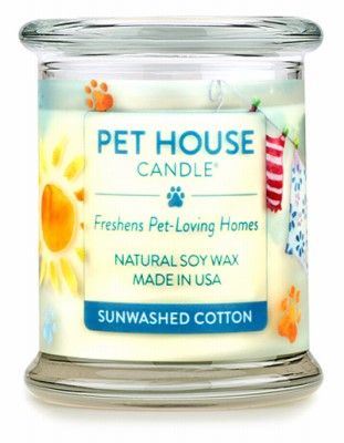Pet House Sunwashed Cotton Natural Soy Candle, 9-oz Jar