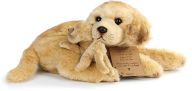 Yellow Lab and Pup Soft Golden 12 Inch Plush Fabric Stuffed Figure Toy