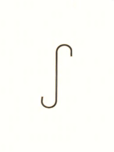 The Hookery GH12 S Extension Hook For Planters/Bird Feeders  Black  12