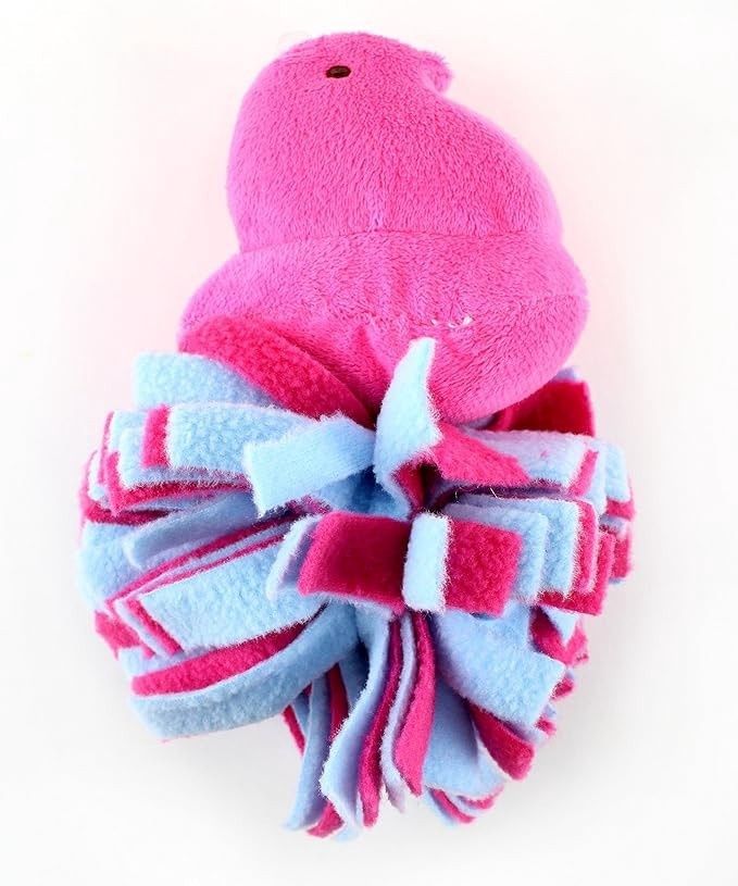 Peeps Fleece Bottom Plush Dog Toy