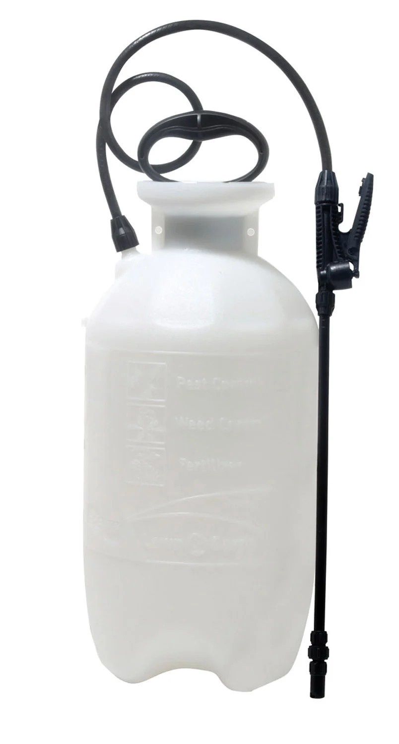 2 Gal Funnel Top Sprayer, 34 in L Hose, Polyethylene Tank, Cone Spray Pattern