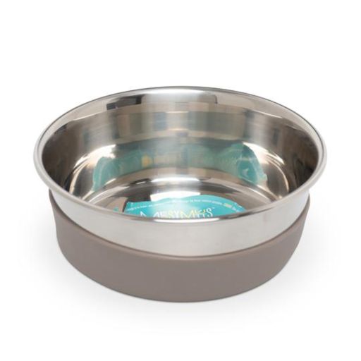 Messy Mutts Stainless Steel Dog Bowl with Nonslip Bottom -Small