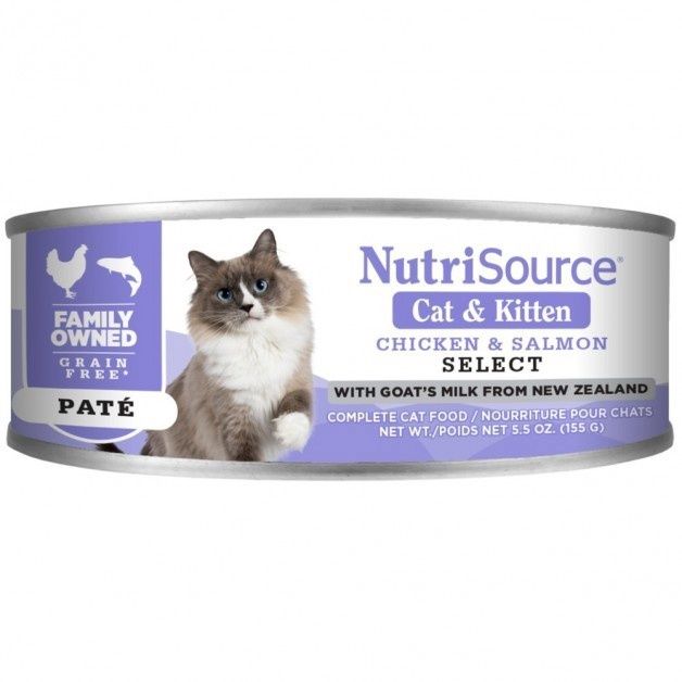 Nutrisource Cat &amp; Kitten 5.5oz, Flavor: Chicken &amp; Salmon