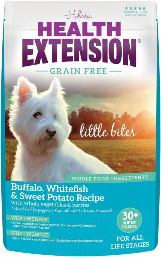 Health Extension Little Bites Dry Dog Food Buffalo  Whitefish &amp; Sweet Potato (3.5 Lb) | All Life Stages | Vitamins &amp; Minerals | Sensitive Stomach