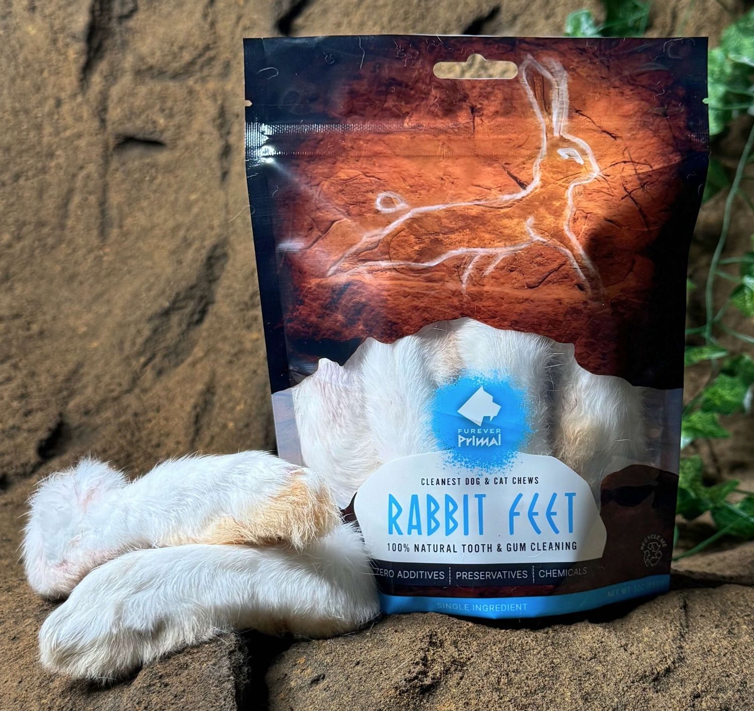Furever Fierce Rabbit Feet 4 PC