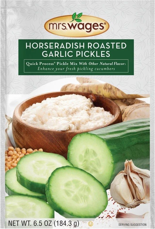 Mrs. Wages Horseradish Roasted Garlic Pickles 6.5oz