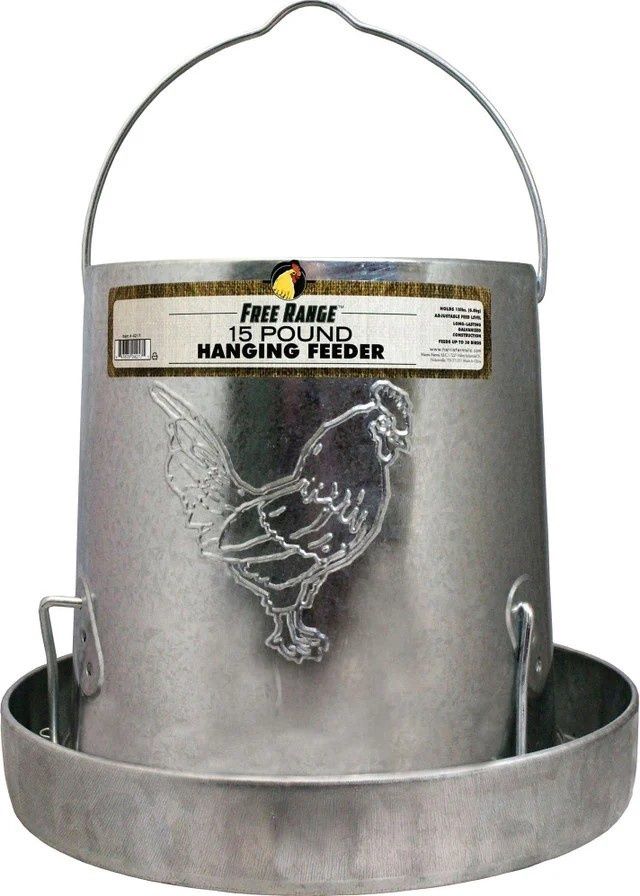 Galvanized Poultry Hanging Feeder - 15lb