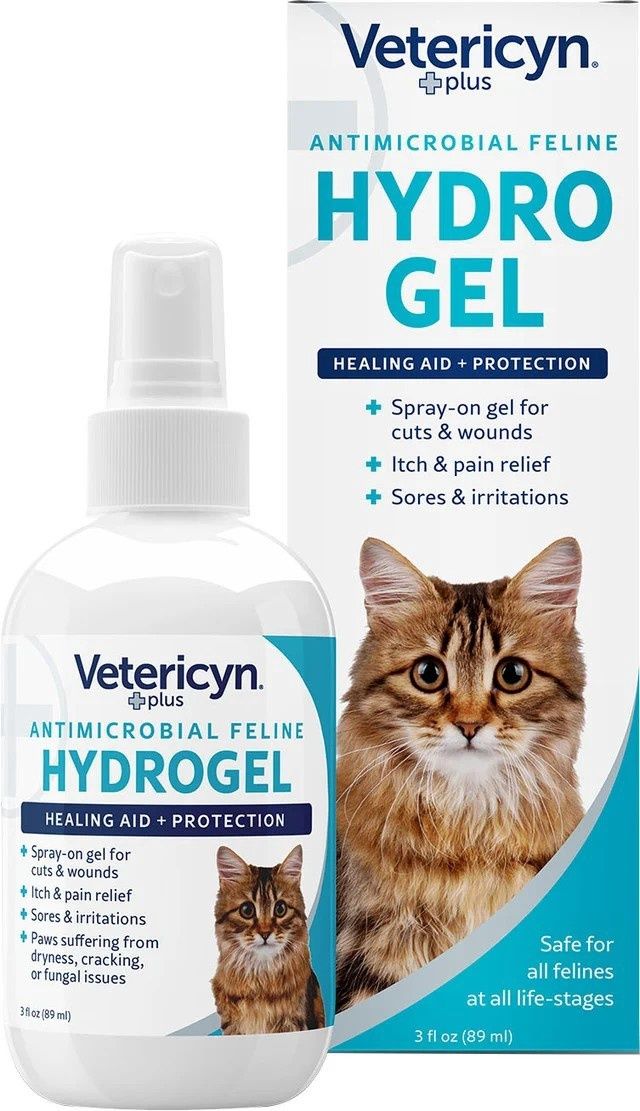 Vetericyn Plus Cat Wound Care Hydrogel Spray  3-Ounce