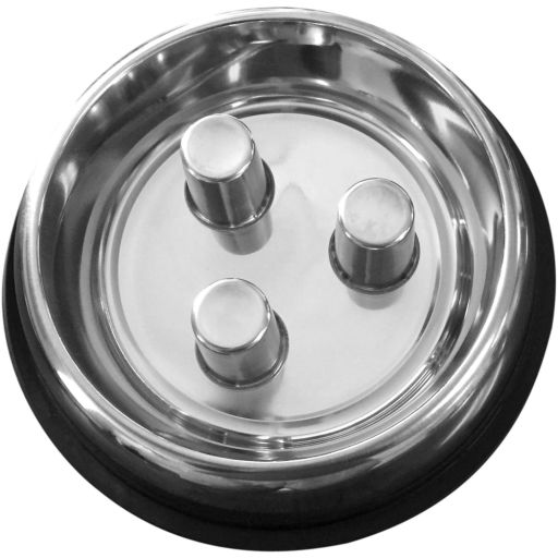 QT Dog Brake-Fast Non-Skid Stainless Steel Dog &amp; Cat Bowl, 2-cup