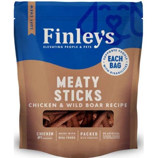 Finley's Chicken &amp; Wild Boar Meaty Sticks - 5 oz