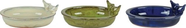 Ceramic Birdbath W/Birds