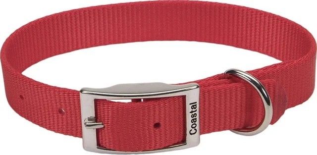 Coastal Double Ply Dog Collar - Red - 24 IN
