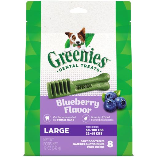 Greenies Blueberry Flavor Dog Dental Treat-12oz Large 8ct