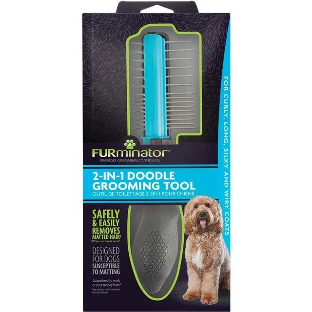 FURMINATOR Doodle Grooming Tool Gray/Blue