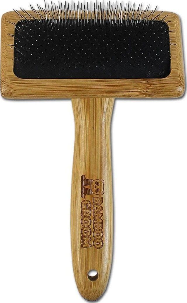 Bamboo Groom Slicker Brush Md