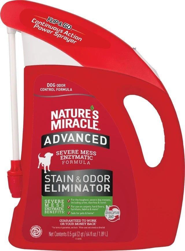 NATURE'S MIRACLE Adv Stain &amp; Odor - Flip &amp; Go Dog - 64 OZ