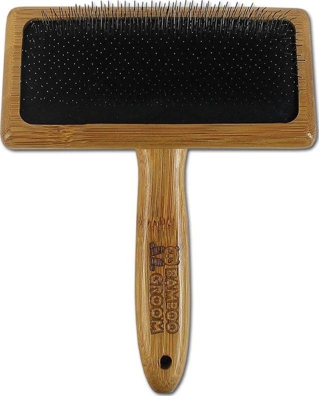 Bamboo Groom Slicker Brush Lg