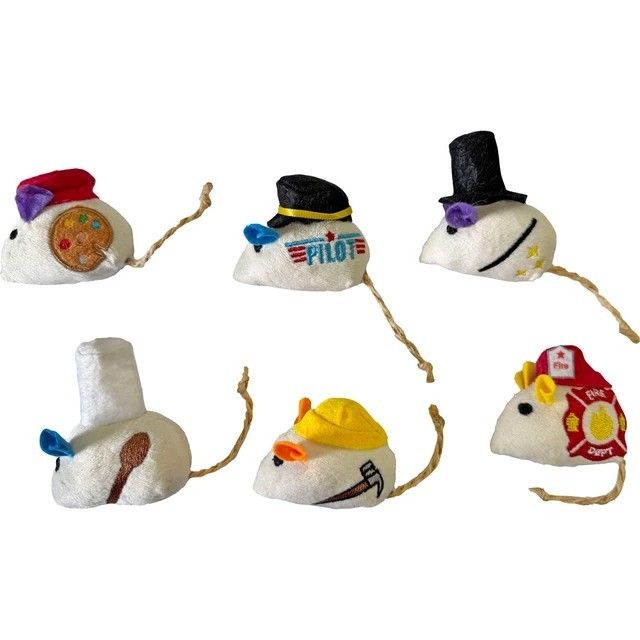 Spot Mice At Work Catnip Toy-6 Pk