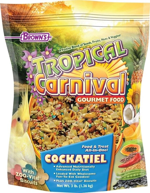 Tropical Carnival Gourmet Cockatiel Food-3 Lb