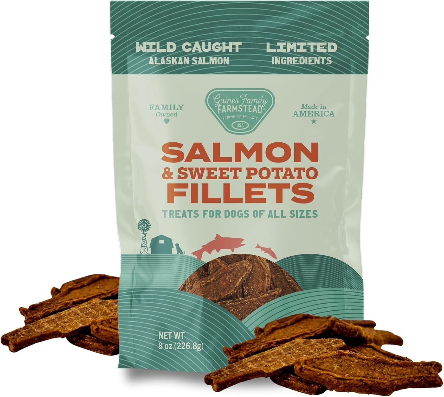 Gaines Salmon &amp; Sweet Potato Fillets - 8 OZ