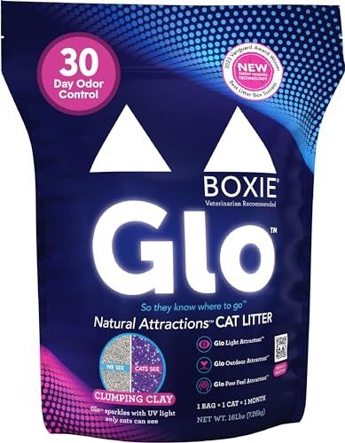 Boxiecat Glo Light Attractant Unscented Clay Cat Litter - 16lbs