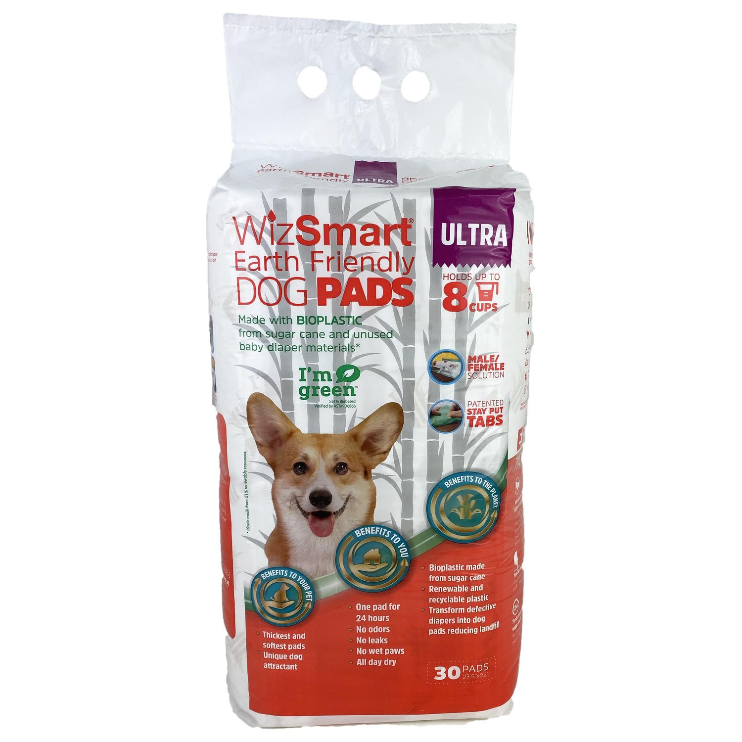Wizsmart Earth Friendly Ultra Dog Pad, 30-count