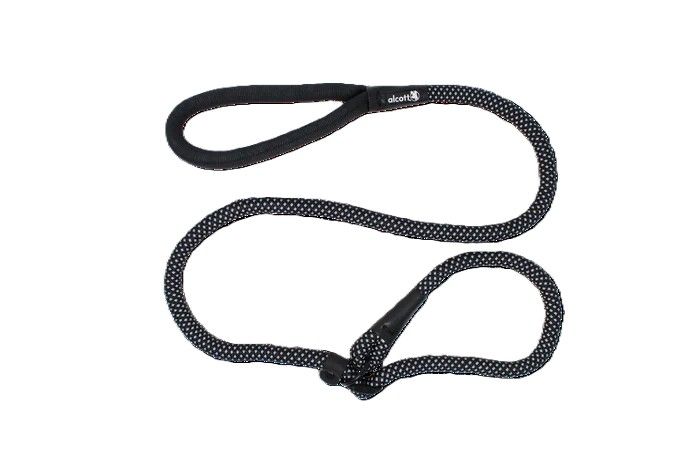 Alcott Slip Rope Leash, Size: MD, Color: BLACK