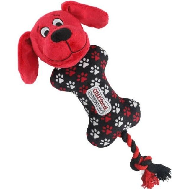 Clifford Busy Body Rope N Wrangle Plush Dog Toy