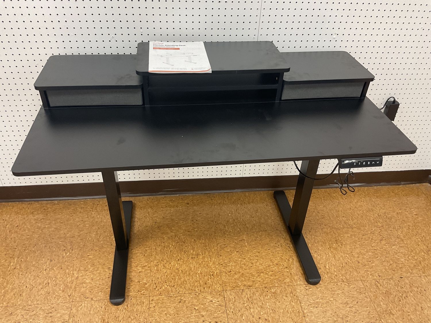 Electric desk black