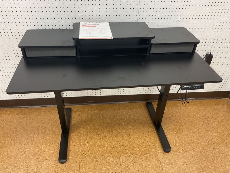 Electric desk black