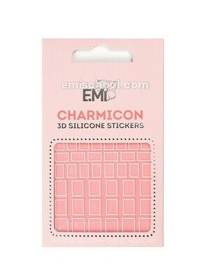 Charmicon 3D Silicone Stickers #114 Squares White