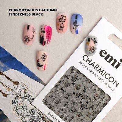 Charmicon 3D Silicone Stickers #191 Autumn Tenderness_Black