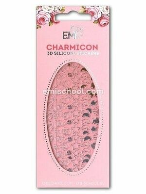 Charmicon 3D Silicone Stickers #047 Fish Gold/Silver