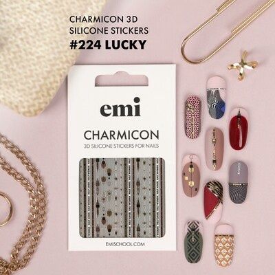 Charmicon 3D Silicone Stickers #224 Lucky
