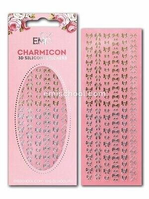 Charmicon 3D Silicone Stickers Bows Gold/Silver