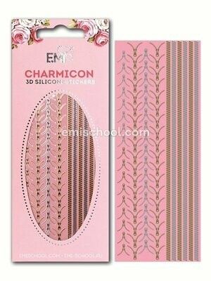 Charmicon 3D Silicone Stickers Locks MIX #1 Gold/Silver