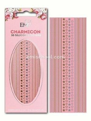Charmicon 3D Silicone Stickers Stars MIX #1 Gold/Silver