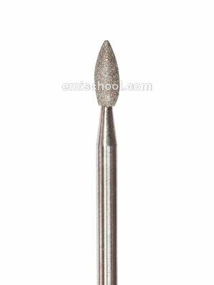 Rotary File - Drop Shaped Diamond Coated, 2.7mm, Medium Abrasiveness