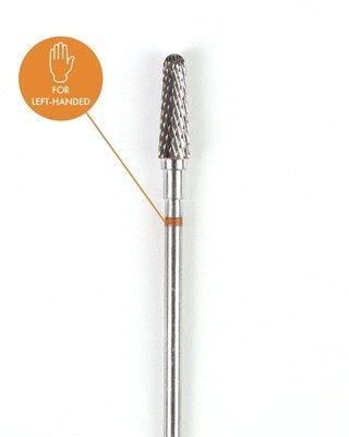 Rotary File - Cone Shaped Carbide for Lefties, 4mm, Medium Abrasiveness
