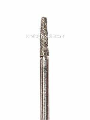 Rotary File - Rounded Cone Shape Diamond Coated, 2.3mm, Medium Abrasiveness