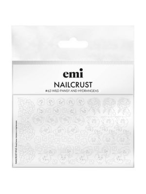 NAILCRUST Pattern Slider #63 Pansies and Hydrangeas