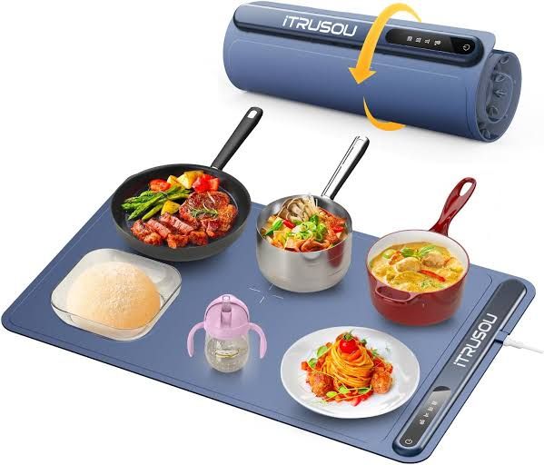 Portable electric food worming tray
