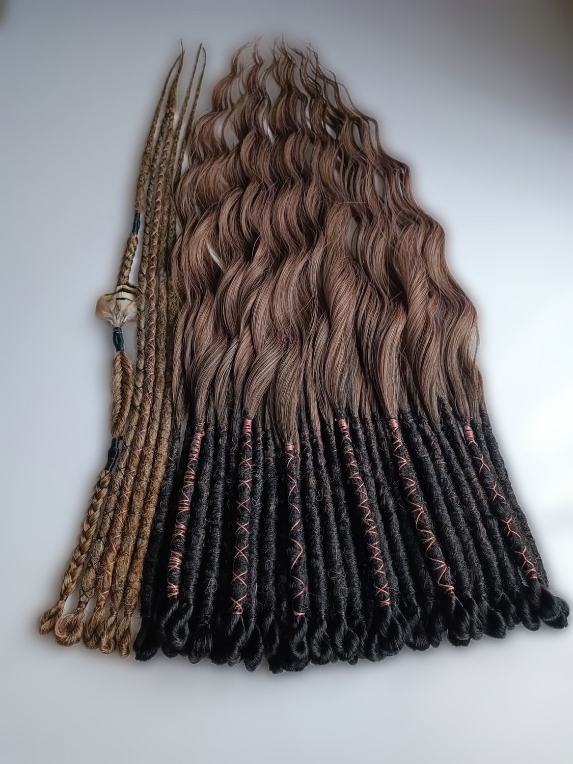 SE dreads with loose Anna curls