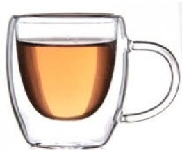 Double wall glass cup 100ml