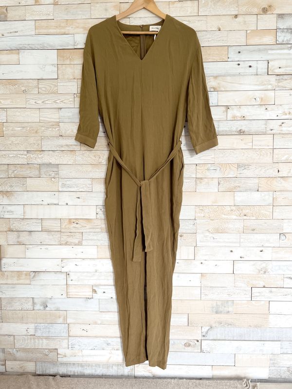 American Vintage jumpsuit khaki, maat S