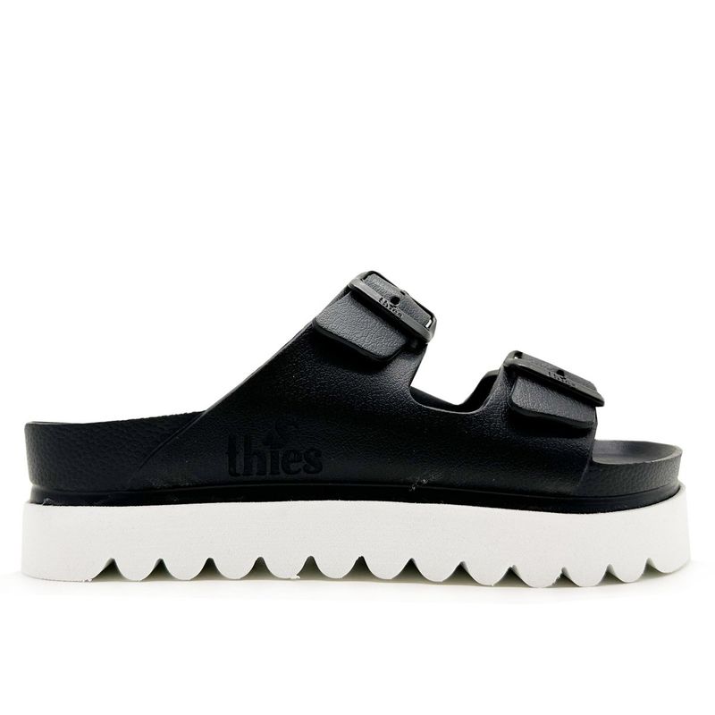 thies 1856® Ecofoam Platform Sandaal vegan zwart