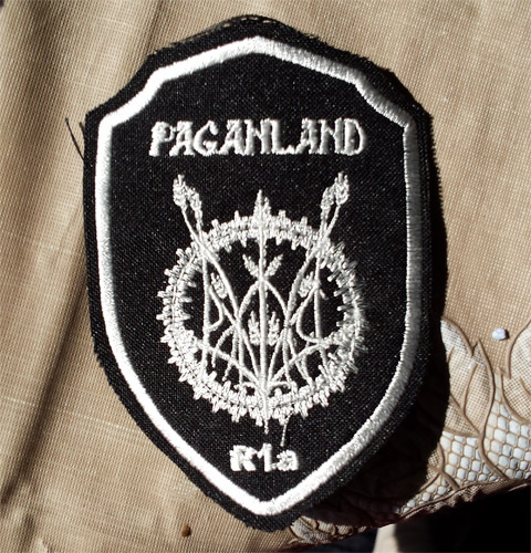 PAGANLAND logo patch white