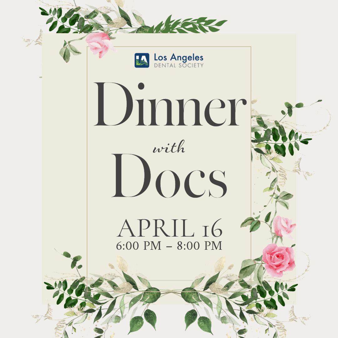 Dinner with Docs April 16, 2026 from 6:00 – 8:00 PM
