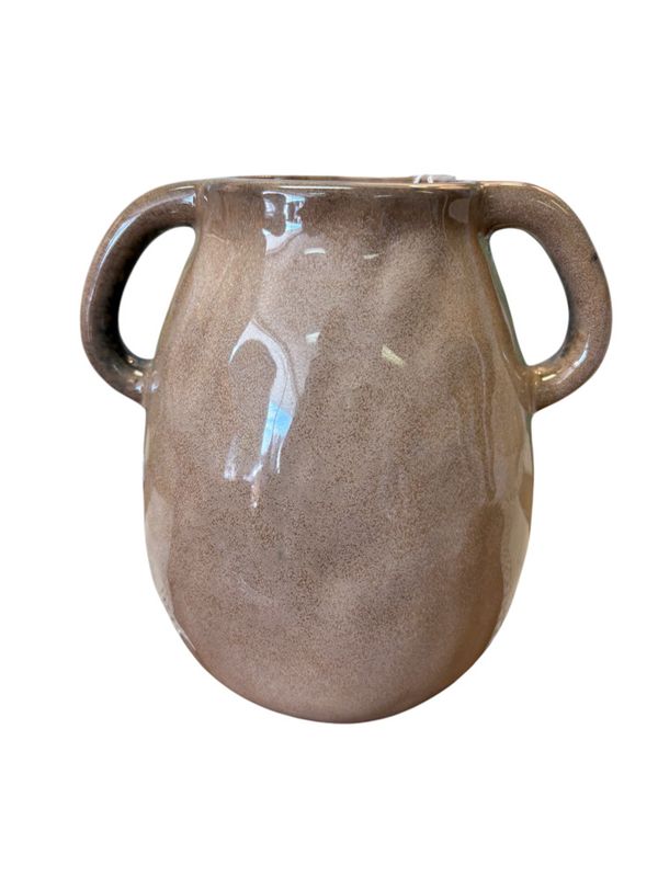 Brown Glazed Double-Handled Vase