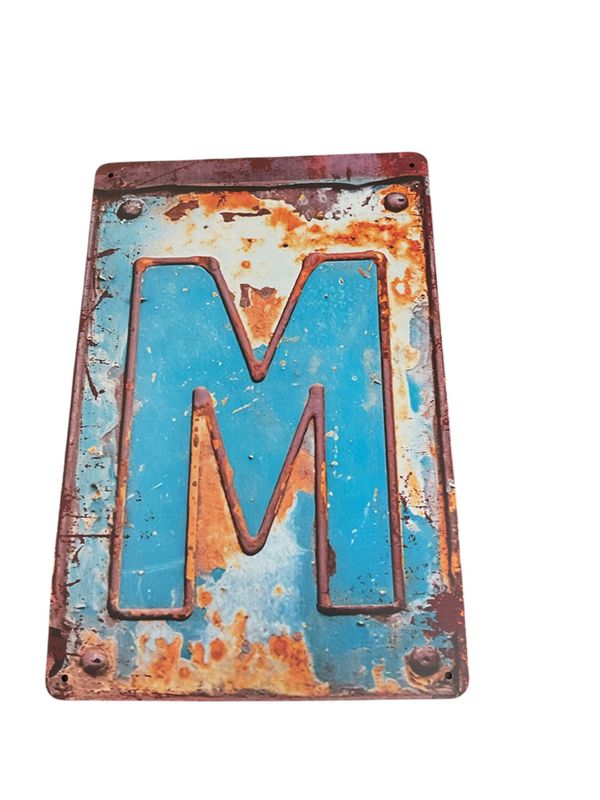 Metal "M" Letter Sign